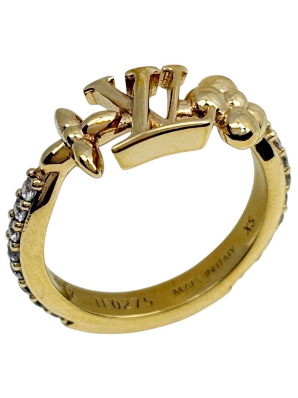 Louis Vuitton Ring LV Iconic Rhinestone Gold